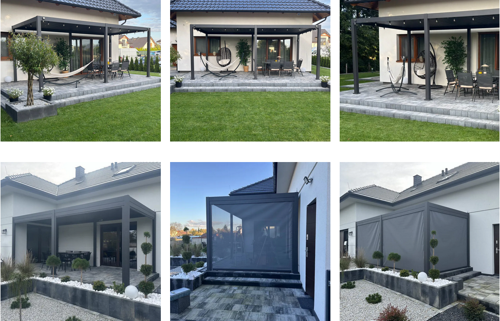 Terasová pergola PREMIUM 3x6 m antracit 22